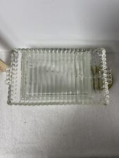 Vintage Hazel Atlas Glass High End Cigarette Rolling Tray Flat Inner11x6 ashtray picture