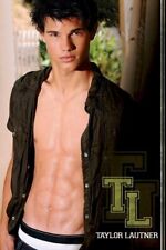 TAYLOR LAUTNER POSTER ~ ABS 24x36 Twilight Movie Saga Jacob Pinup picture