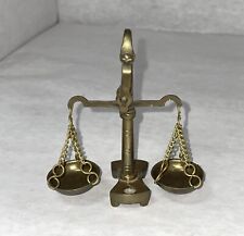 Vintage 3.5” Brass Scales Of Justice-Jewelers-Working Salesman Sampler-Miniature picture