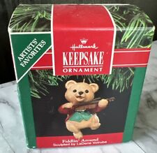 Hallmark Ornament Fiddin’ Around Bear Toys 1991 Vtg picture