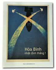 Vietnam War Propaganda Poster Peace Is Determined To Win No More Bombing 12x16in picture