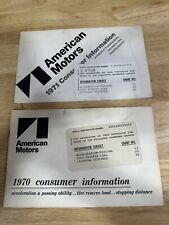 Vintage Pair Of 1970 & 1971 American Motors Consumer Information Brochures picture