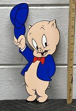 Porky The Pig Metal Diecut Sign Looney Tunes Cartoon Character Warner Bros picture