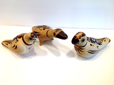 Vintage Netzi Pottery Bird Partridges - Signed Lot of 3 picture