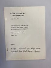 NASA Technical Memorandum TM X-64719 Recommendations For MARV Missions (abbr.) picture