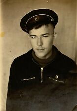 1950s Student Handsome Guy Beautiful eyes Vintage Portrait Photo Snapshot picture