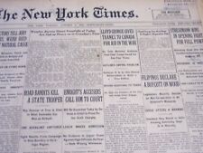 1923 OCTOBER 9 NEW YORK TIMES - FILIPINOS DECLARE BOYCOTT ON WOOD - NT 5870 picture
