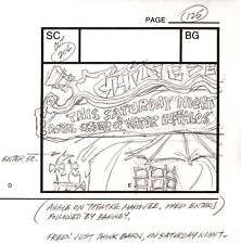Flintstones Hollyrock Animation Storyboard Hanna B Signed by Bob Singer 1993 125 picture