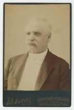 Antique Circa 1880s ID'd Cabinet Card Professor James E. Black Indianapolis, IN picture