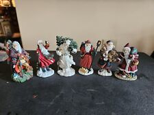 Pipka Miniature Santa  Collection  of 6. All are approximately 3 inches tall picture