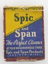 Vintage Original Spic and Span Cleaner Diamond Matchbook Cover Struck picture