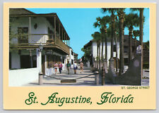 Postcard St Augustine Florida St George Street Main Street picture