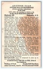 1972 Auction Sale Antique's Furnishing Advertising Palisades NY Posted Postcard picture