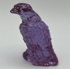 Vintage Boyd Art Glass Bernie The Eagle Figurine Alexandrite Purple Blue 2.5