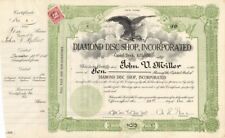 Diamond Disc Shop, Inc. signed by Charles Edison - Stock Certificate - Autograph picture