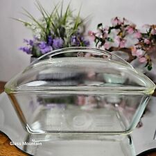 Vintage 1950s Westinghouse Baking Refrigerator Clear Glass Dish Loaf Pan 5x9 picture