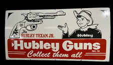 PORCELIAN HUBLEY GUNS  ENAMEL SIGN SIZE 60X25 INCHES picture
