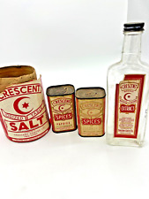 Rare Grouping Crescent Spice Tins/bottle Twin Cities(only examples found) picture