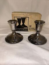 Vintage International Silver Company Console Candlestick Holders Original Box picture