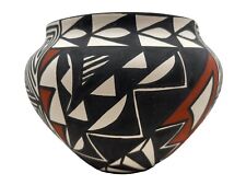 Native American Pottery Acoma Southwest Home Decor Hand Painted Handmade M Chino picture
