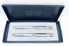 NOS Rotring 600 Gold Twist Retract Tip Mechanical Pencil Silver 2pcs Set 0.5/0.7 picture