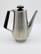 Vintage MCM International Decorator 18-8 Brushed Stainless Steel Coffee Tea Pot picture