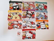 Daiso Sanrio Characters Hello Kitty 50th Anniversary Flat Pouch Set of 10  Japan picture