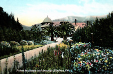 Altadena California CA Private Residence Flowers Grounds Postcard picture