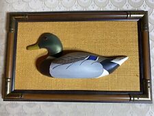Vintage Wild Fowler Carved Painted Wood Duck Decoy #1 - Framed picture