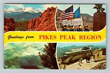 Denver CO-Colorado, General Greetings From Pikes Peak Vintage Postcard picture