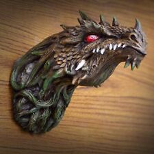 Ebros Dryad Greenman Dragon Wall Decor with Red LED Illuminated Eyes Sculpture picture
