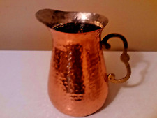 Handcrafted Copper Pitcher Hammered Made in India Small home essentials picture
