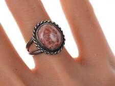 sz7 Vintage Native American Sterling Agate ring picture