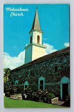 Kona HI-Hawaii, Mokuaikaua Church, Religion, Antique, Vintage Souvenir Postcard picture