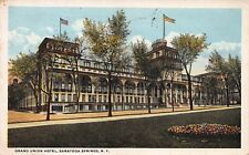 Grand Union Hotel, Saratoga Springs, N.Y., Early Postcard, Used in 1920 picture