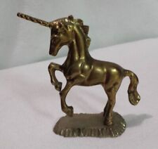 Vintage Brass Unicorn Figurine Sculpture Statue 4-1/4