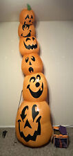 Gemmy 9ft Airblown Inflatable Slender Pumpkin Stack Yard Inflatable #0137542 picture