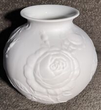 Kaiser W. Germany White Bisque Matte Porcelain Rose Vase #430 picture