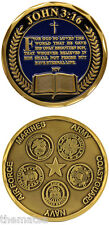 JOHN 3:16 PRAYER MILITARY ALL BRANCHES CHALLENGE COIN  picture