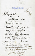 HENRY THOMPSON - AUTOGRAPH LETTER SIGNED 02/11/1874 picture