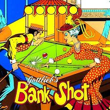 Gottlieb Bank Shot Pinball Machine Game Backglass ORIGINAL NOS  picture