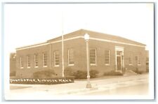 c1940's Post Office Building Scene Street Augusta Kansas KS RPPC Photo Postcard picture