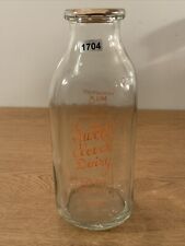 VINTAGE ANTIQUE MILK DAIRY GLASS BOTTLE ADVERTISING Sweet Clover picture
