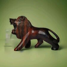 Vintage Mid Century Modern Hand Carved Wooden/Solid Lion  picture
