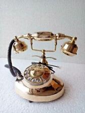 Solid Brass French Victorian Style Rotary Dial Desk Telephone picture