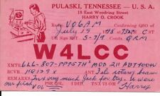 QSL 1948 Pulaski   TN   radio card picture