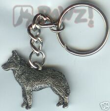SIBERIAN HUSKY Dog Pewter Keychain Key Chain Ring NEW picture