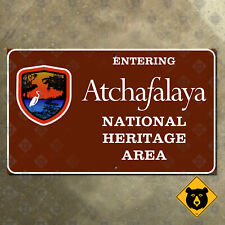 Louisiana Entering Atchafalaya National Heritage Area sign highway marker 15x9 picture