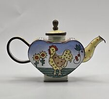 Kelvin Chen Mini Chicken Teapot '99 Hard To Find Pattern *READ Please picture