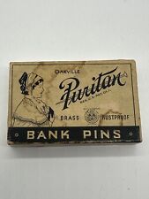 Vintage Box Oakville Puritan Bank Pins 1/4 Lb No. 1 picture